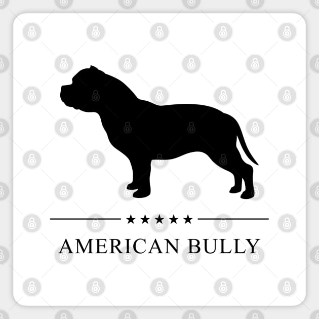 American Bully Black Silhouette Magnet by millersye